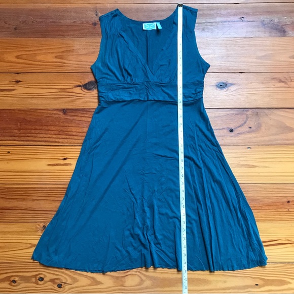 Survival UK Teal Stretchy Midi Dress, EUC, M - Picture 7 of 11